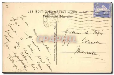 Paryż - Plac Châtelet ku Konciergerii — Wydawnictwo Artystyczne, nr 544 — Rewers