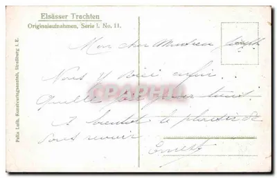 Stara pocztówka ELsasser Fracht — Rewers