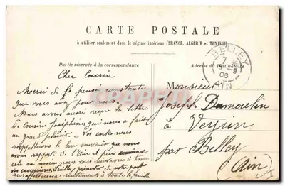 Fontanna Bartholdi - Plac Terreaux - Lyon — wydawca H. L. 5 — Rewers