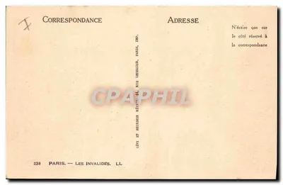 Les Invalides — Dôme de la basilique — éditeur LL, n° 239 — Rewers