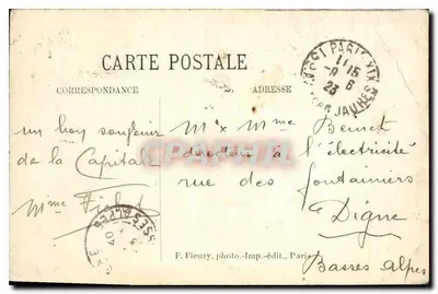 Paris-Montmartre — La Basilique du Sacré-Cœur terminée — F. Fleury, photo-imp.-édit., Paris — Rückseite