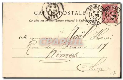 Bourges — Absydę katedry — ND Phot — Rewers