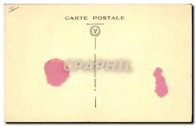 Novo Hotel das Postas de Bourges — Ângulo da Rue de la Monnaie — O. Jacquet, editor Bourges — Verso