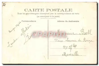 Bourges — Arcybiskupstwo — Widok z ogrodu — Rewers