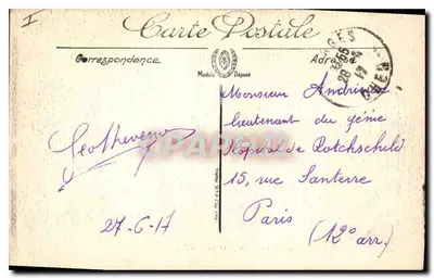 Bourges — Front południowy Pałacu Jacques-Cœur — LL. nr 46 — Rewers