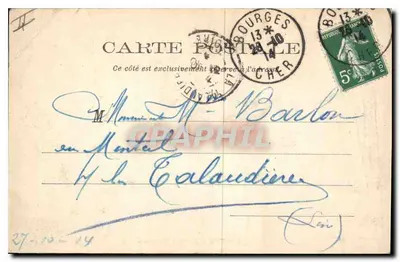 Bourges — Stare Domki, Rue aux Toiles — Imp. Laussedat, Châteaudun — Rewers