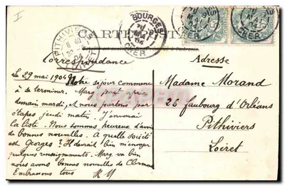 Bourges — Pałac Jacques Cœur — Fronton główny — Imp. Laussodat, Châteauneuf — Rewers