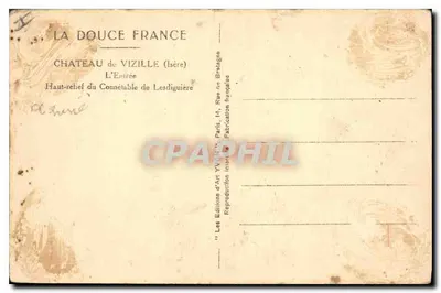 Castelo de Vizille — A Entrada — Les Éditions d'Art Yvon, Paris — Verso