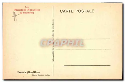 Porta Bœrsch — widok z zamku — Wydawca: Les Dernières Nouvelles de Strasbourg — Rewers