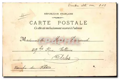 Villeneuve-les-Avignon — A cour do claustro — Durillat, n° 1380 — Verso
