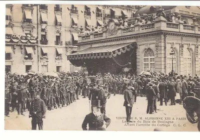 Visite de S.M. Alphonse XIII à Paris — La Gare du Bois de Boulogne — Avant l'arrivée du cortège — C.L.C.