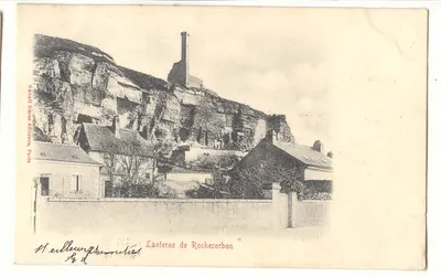 Lanterna de Rochecorbon — vista da falésia e das habitações — H. Zellbourg, Paris