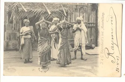 Scène de rue à Madras — J. & S. Hagenbeck's ind. Ausstellung — éditeur J. & S. Hagenbeck