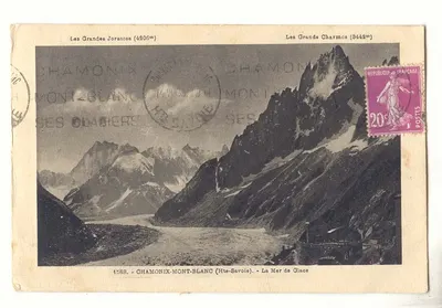 Chamonix-Mont-Blanc — Morze lodowe — widok z Grands Charmoz i Grandes Jorasses