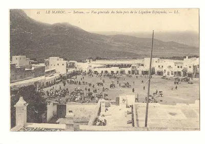 Tétouan — Vista geral do Soko perto da Legação Espanhola — LL.