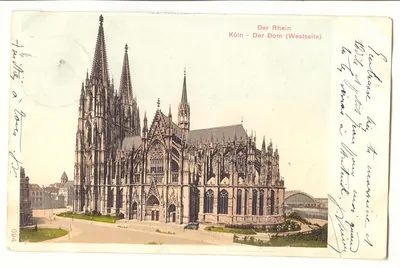 Köln Katedrali — Batı görünümü — Der Rhein, Köln - Der Dom (Westseite)