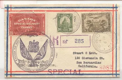 Canadá 1931 registrado Wennipeg para Pembina Flight (envelope carta primeiro voo)