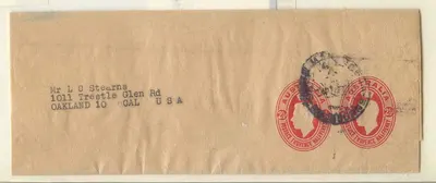 Austrália 1950 PTPO envelope Muito raro durante este período (impresso em pequenas quantidades) (inteiro de correspondência)