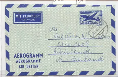 Áustria LF 4 II aerograma (correspondência austríaca completa Áustria)