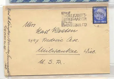 Alemanha 1934 emissão comemorativa Hindenburg (carta breve alemanha)