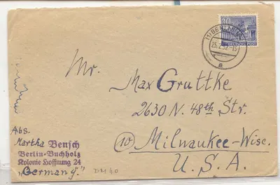 Alemanha Berlim 25 2 52 Kolonnaden am Kleistpark (envelope de carta)