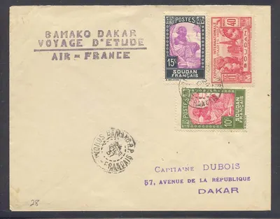 Sudão 1º voo Bamako Dakar Air France 24 10 1937 (primeiro voo Sudan)