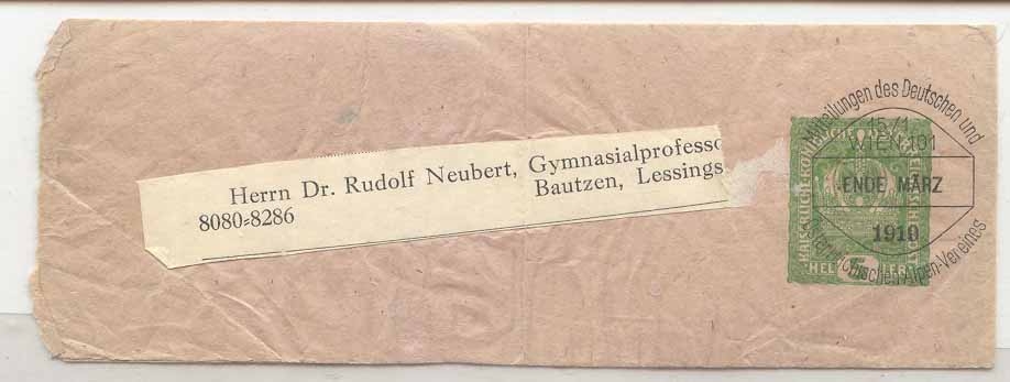 Austria 1910 PTPO wrapper with precancel German and Austrian mountain club Very fine (osterreich alpinisme autriche)
