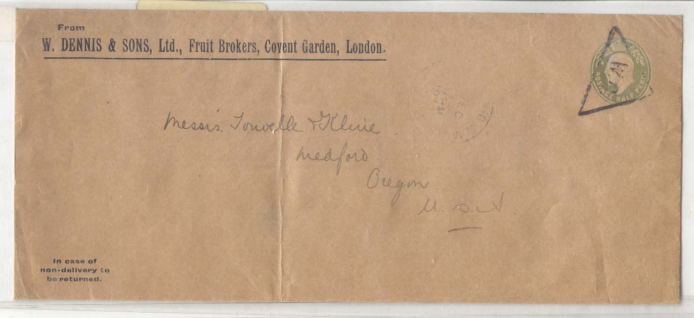 Great Britain PTPO KB 28 (stationary entier postal Fruit brokers)