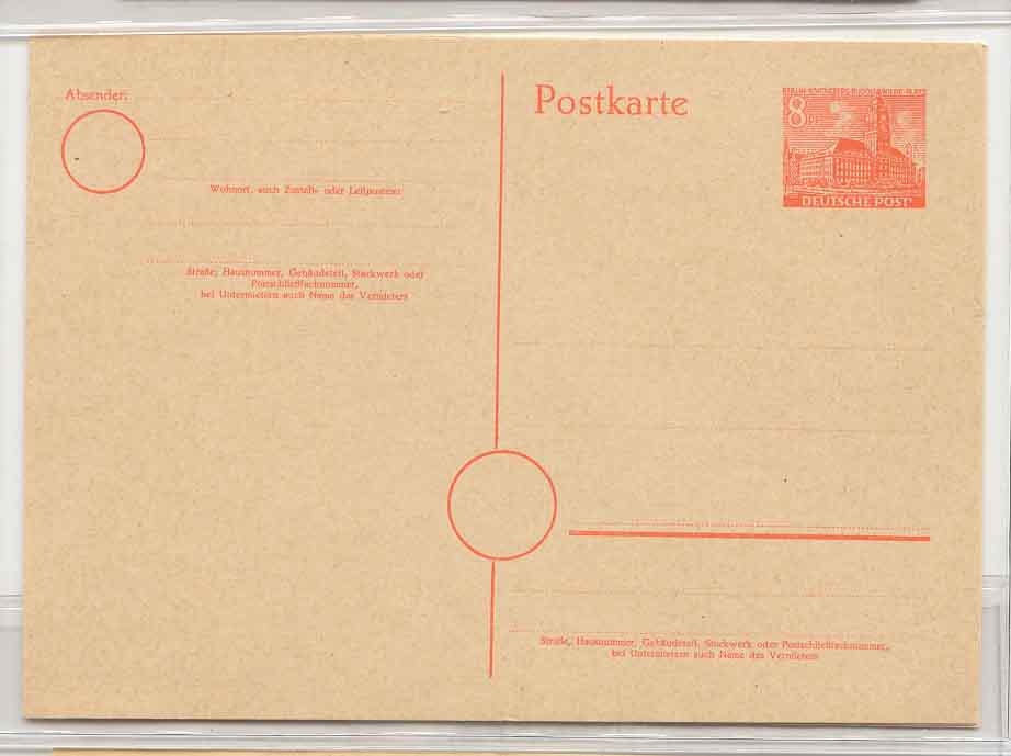Germany Berlin 3 Postal cards MINT Michel 4-6 (stationary entier postal)