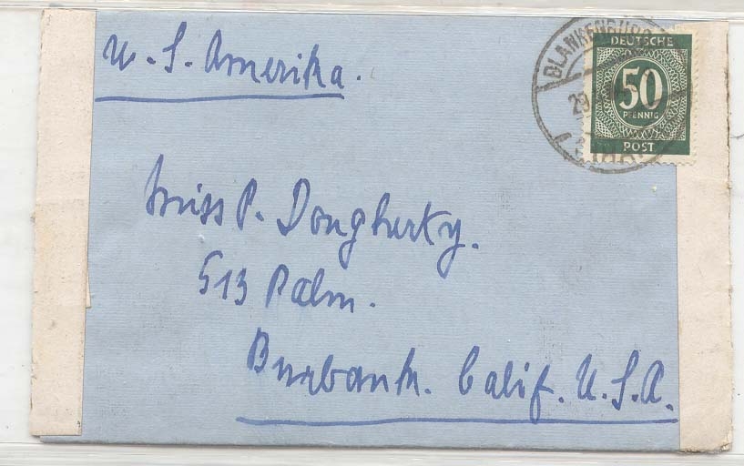 Germany Allied occupation Russian zone 1948 (lettre cover)