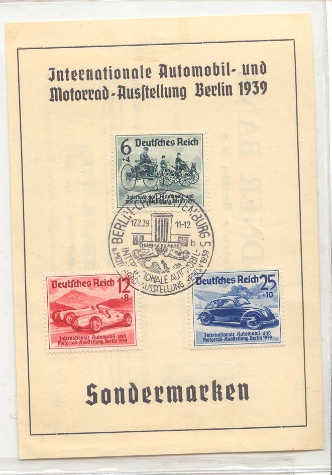 Germany Auto fair During Hitler s Days of Promoting the 3rd Reich Volkswagen issue with spl ccancel (automobile voiture