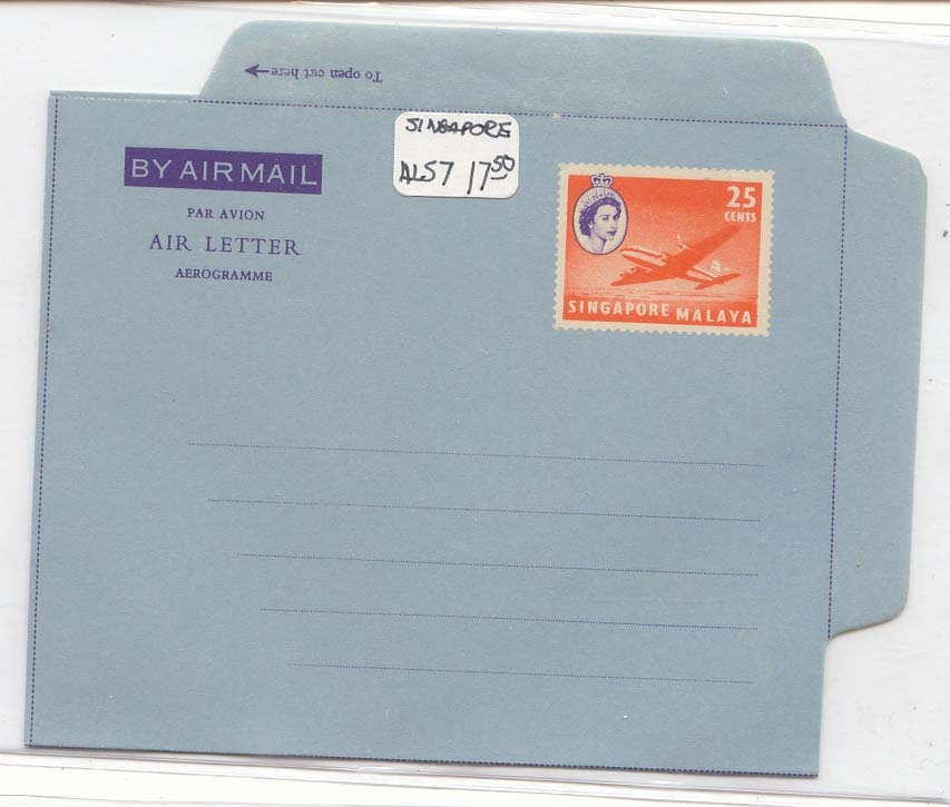Singapore AlS #7 MINT aerogram aerogramme (entier postal stationary Singapour)