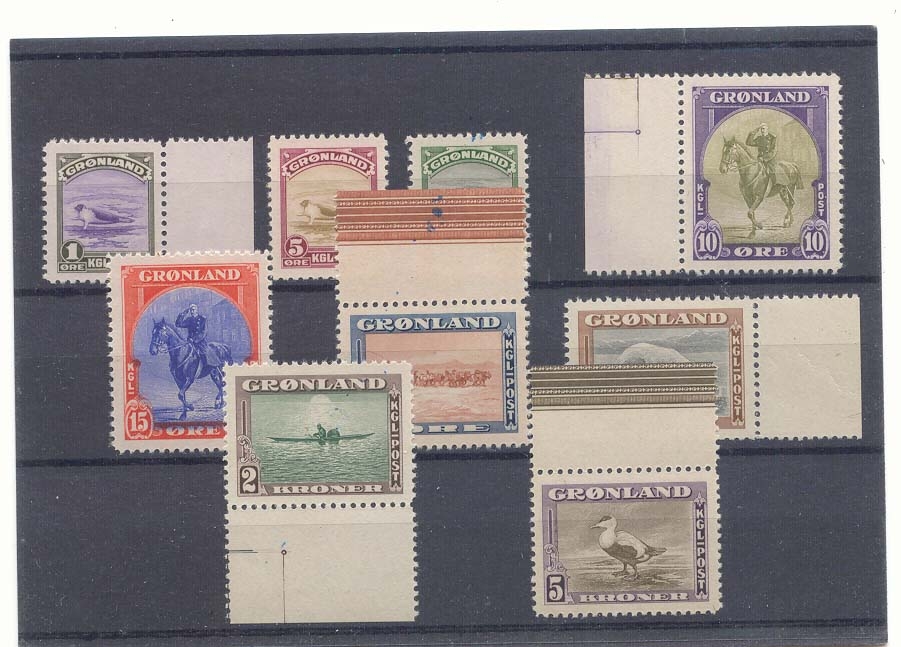 Groenland Greenland Serie 1945 Bord de Feuille ** SUP (ours oiseau bird bear kayak polar polaire)
