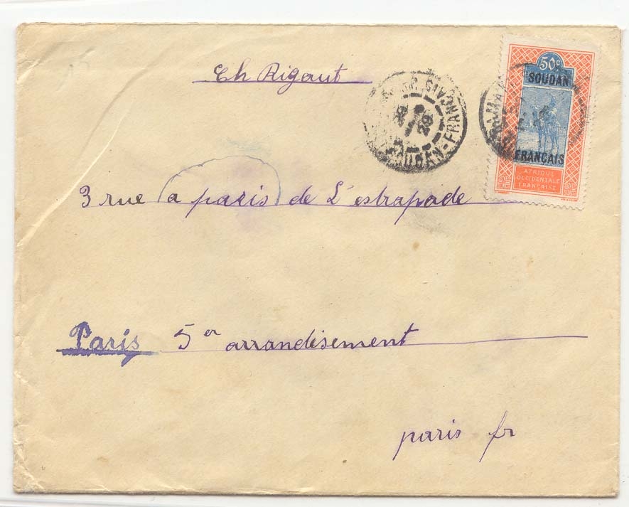Soudan Lettre pour la France (Cover Sudan)
