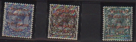 Irlande Ireland - Serie de Avril/juin 1922 surcharge Rialtas en rouge ** SUP Set of 3 MNH Superb and rare !